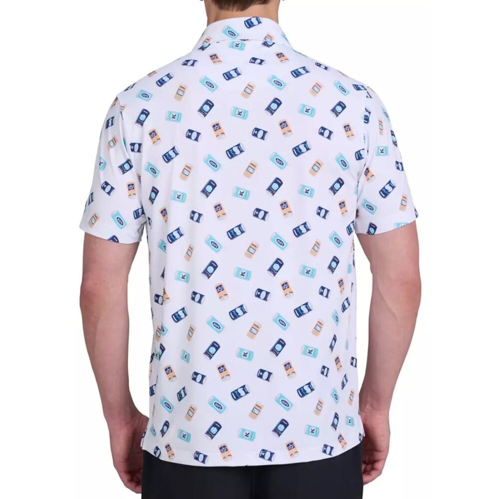 NWT Mens Bad Birdie Size XL Crushable Pattern Core Performance Polo Shirt Top - Picture 2 of 6